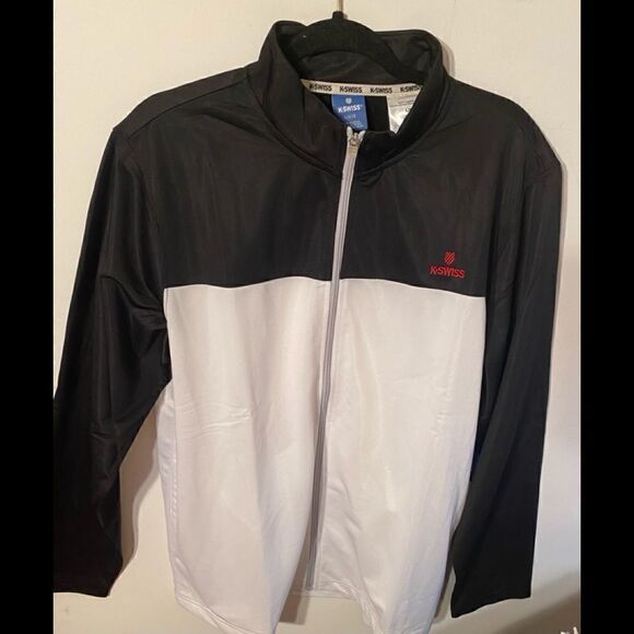 💥K .Swiss Men’s Jackets and Coat Track Jacket Black / White Sizes various 🛍🎊 - Picture 4 of 10